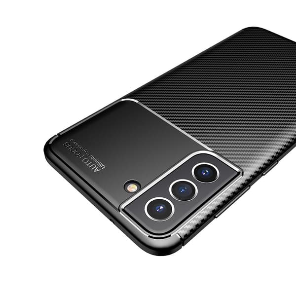 Carbon Shockproof Case Samsung Galaxy S21 FE Svart