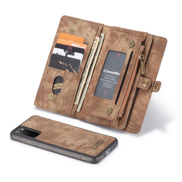 CaseMe Plånboksfodral Multi-Slot Samsung Galaxy S20 Brun
