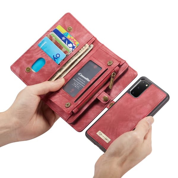 CaseMe Plånboksfodral Multi-Slot Samsung Galaxy S20 Röd