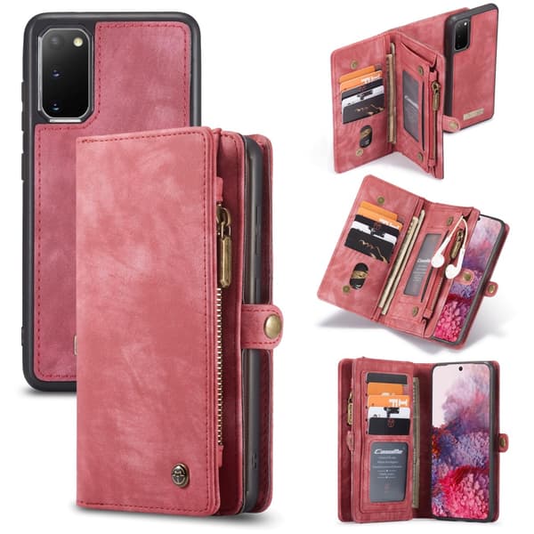 CaseMe Plånboksfodral Multi-Slot Samsung Galaxy S20 Röd