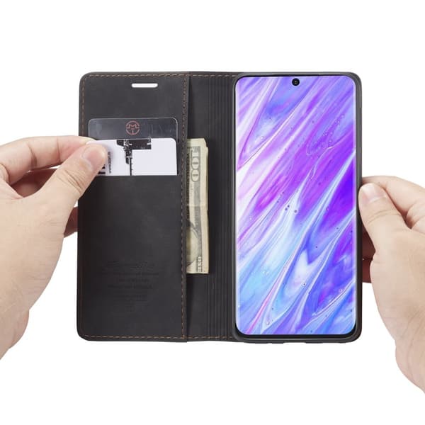 CaseMe Slim Plånboksfodral Galaxy S20 Svart