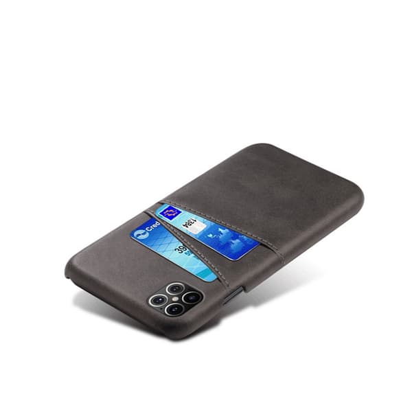 Läderskal Med Kortfack iPhone 12 Pro Max Svart