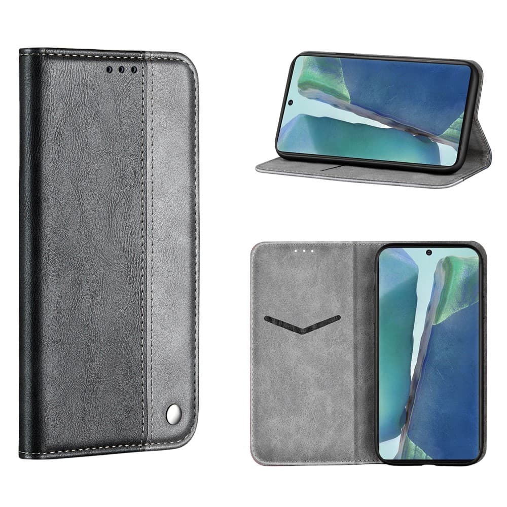 Läderfodral Samsung Galaxy Note 20 Svart/Grå