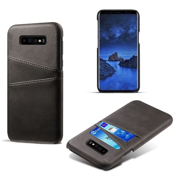 Läderskal Med Kortfack Samsung Galaxy S10 Svart