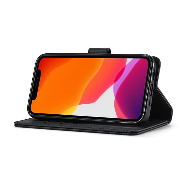 LC.IMEEKE Plånboksfodral iPhone 12/12 Pro Svart