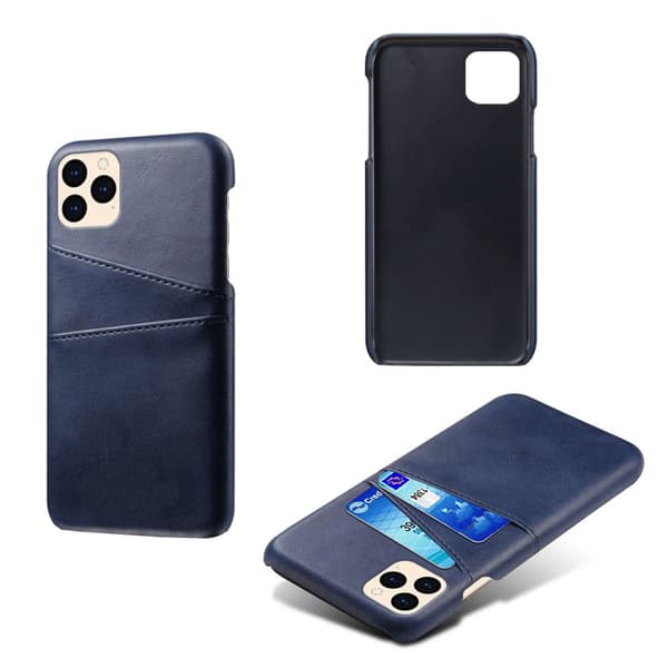 Läderskal Med Kortfack iPhone 12/12 Pro Blå