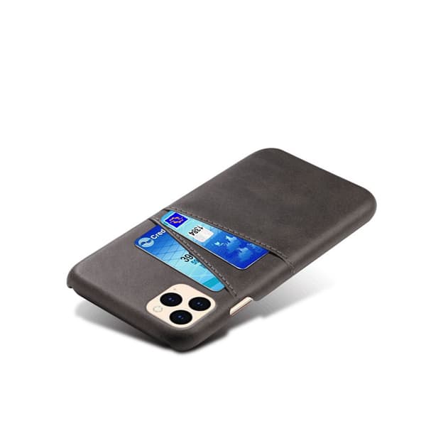 Läderskal Med Kortfack iPhone 12/12 Pro Svart