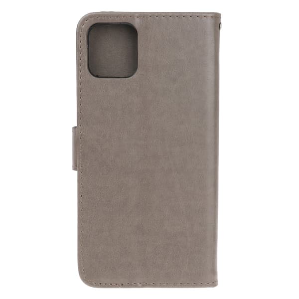Läderfodral Fjärilar iPhone 12 Mini Grå