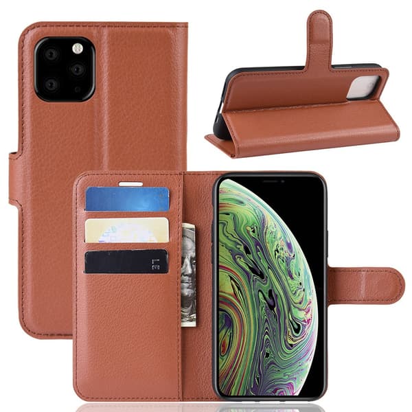 Mobilfodral Läder iPhone 11 Pro Brun