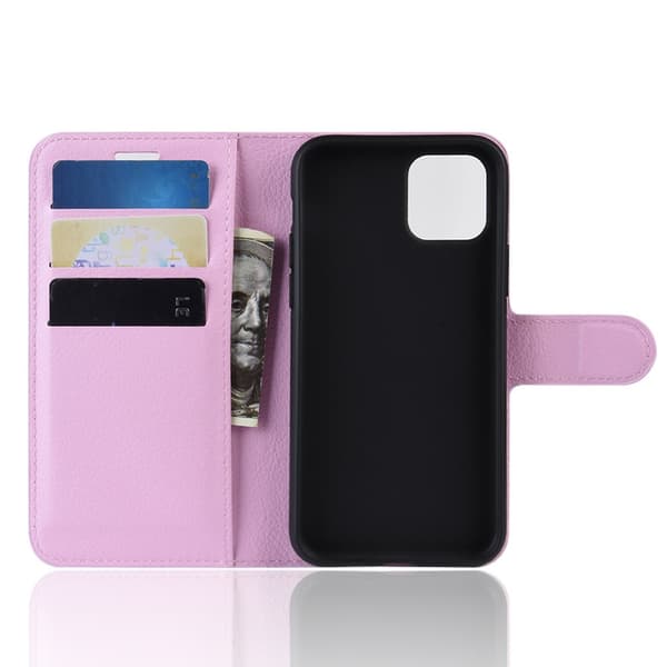 Mobilfodral Läder iPhone 11 Pro Rosa
