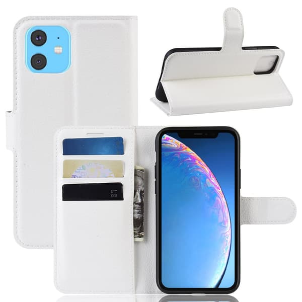 Mobilfodral Läder iPhone 11 Vit