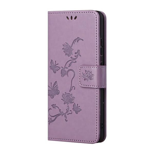 Läderfodral Fjärilar Samsung Galaxy S21 Lila