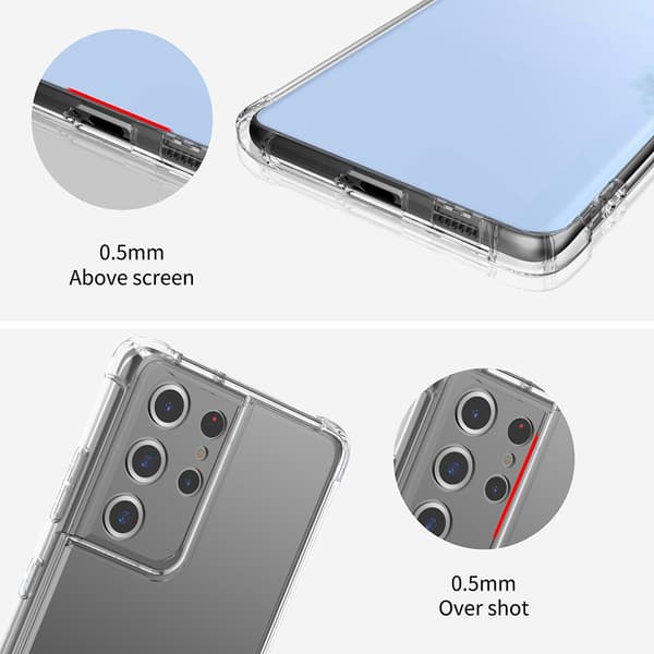 LEEU DESIGN Air TPU Skal Samsung Galaxy S21 Ultra Transparent