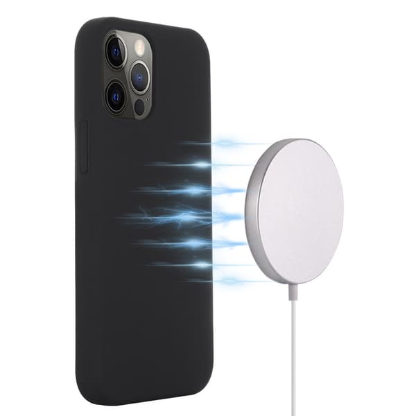 MagSafe Silikonskal iPhone 12/12 Pro Svart