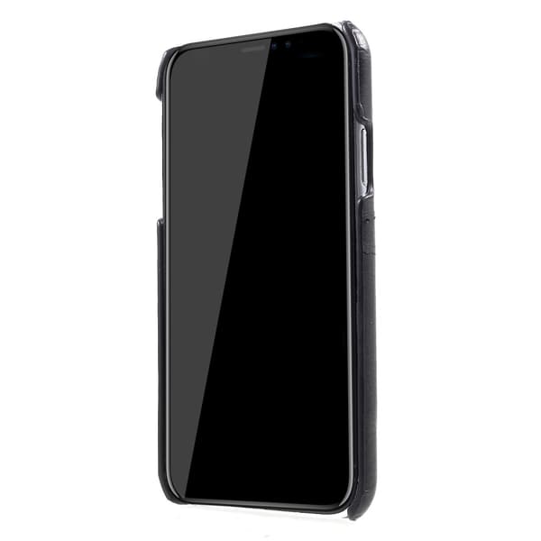 Läderskal Med Kortfack iPhone XR Svart