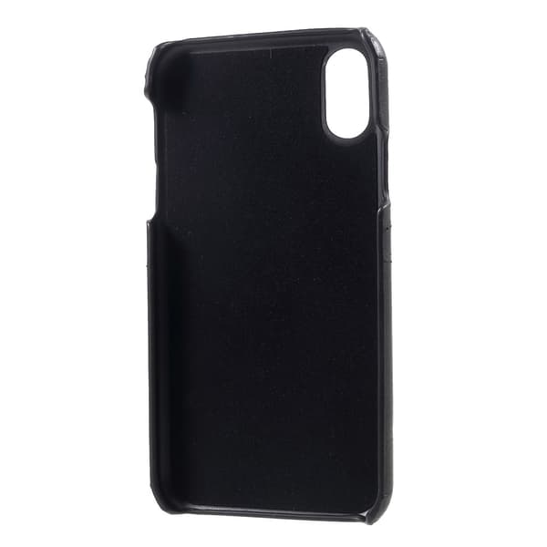 Läderskal Med Kortfack iPhone XR Svart