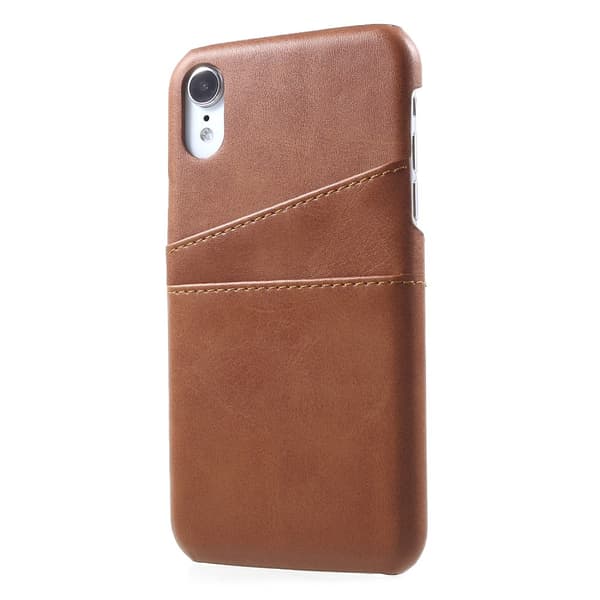 Läderskal Med Kortfack iPhone XR Brun