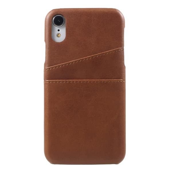 Läderskal Med Kortfack iPhone XR Brun