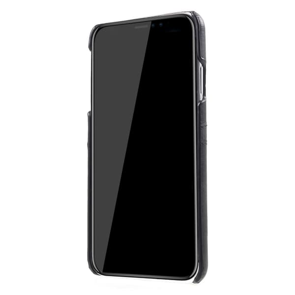 Läderskal Med Kortfack iPhone XS Max Svart