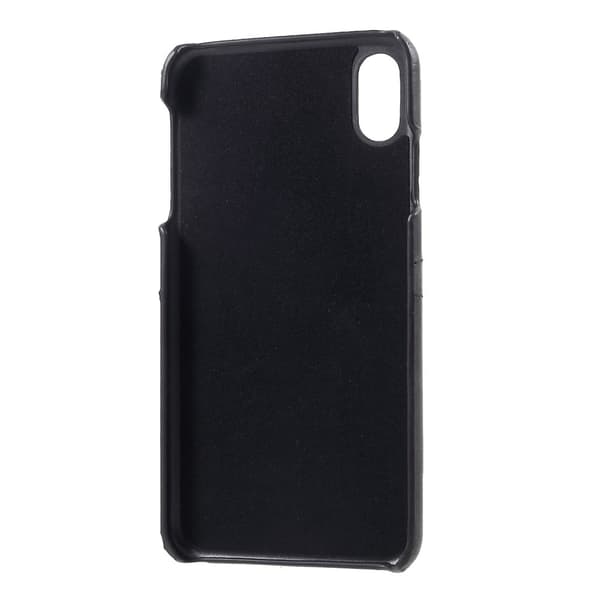 Läderskal Med Kortfack iPhone XS Max Svart