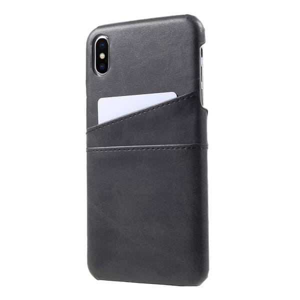 Läderskal Med Kortfack iPhone XS Max Svart