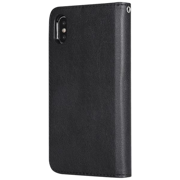 Magnet Leather Wallet iPhone XS/X Svart