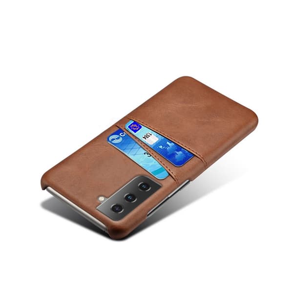 Läderskal Med Kortfack Samsung Galaxy S21 Plus Brun