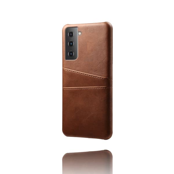 Läderskal Med Kortfack Samsung Galaxy S21 Plus Brun