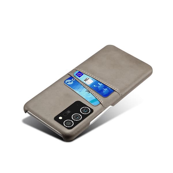 Läderskal Med Kortfack Galaxy Note 20 Ultra Grå
