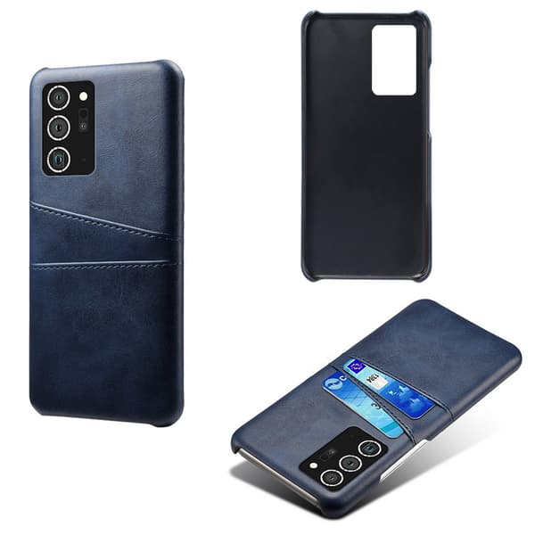 Läderskal Med Kortfack Galaxy Note 20 Ultra Blå