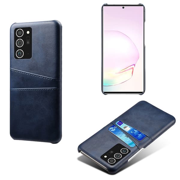 Läderskal Med Kortfack Galaxy Note 20 Ultra Blå