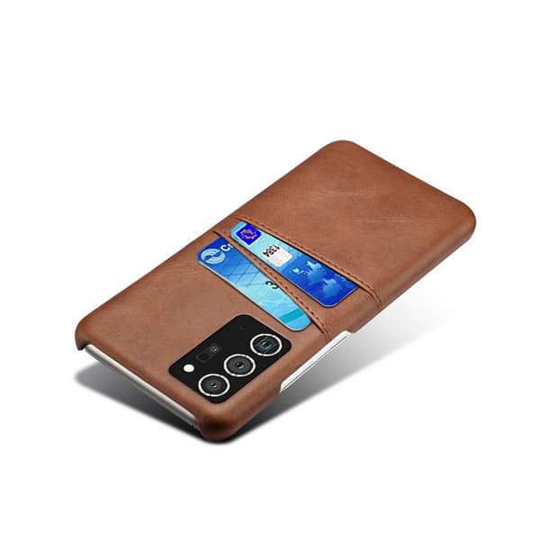 Läderskal Med Kortfack Galaxy Note 20 Ultra Brun