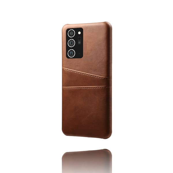 Läderskal Med Kortfack Galaxy Note 20 Ultra Brun