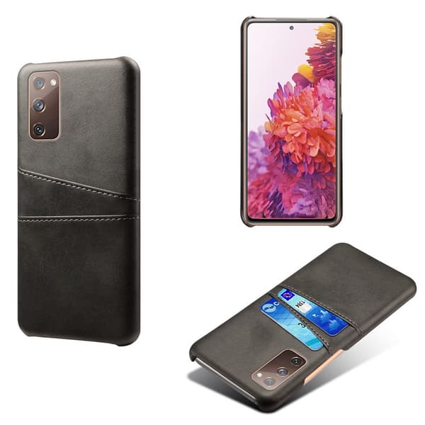 Läderskal Med Kortfack Galaxy S20 FE Svart