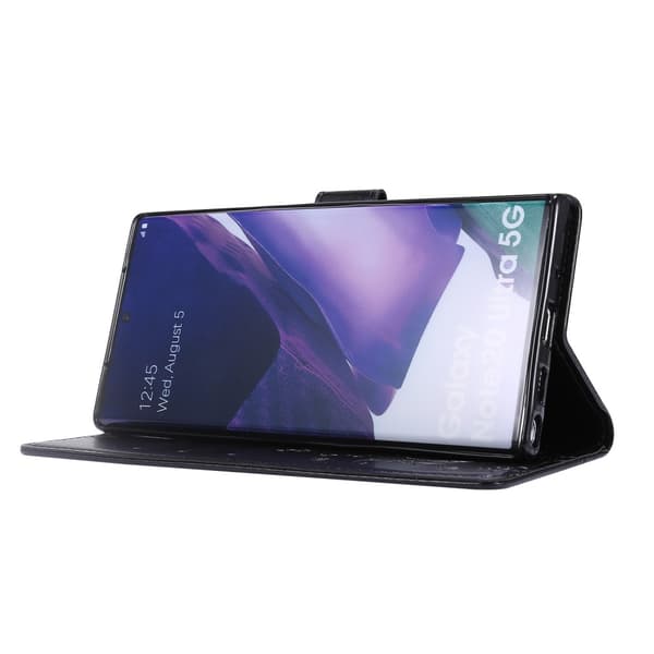 Läderfodral Fjärilar Samsung Galaxy Note 20 Ultra Svart