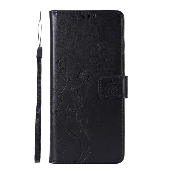 Läderfodral Fjärilar Samsung Galaxy Note 20 Ultra Svart