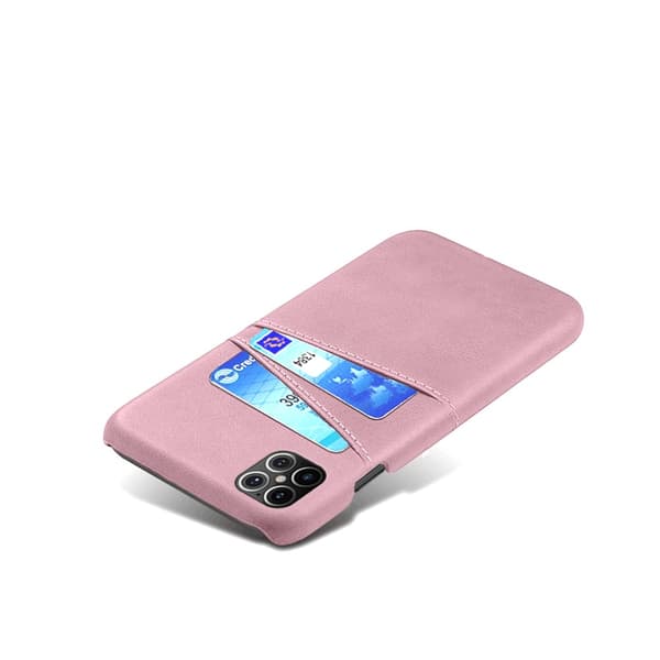 Läderskal Med Kortfack iPhone 12 Pro Max Rosa
