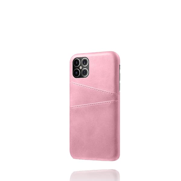 Läderskal Med Kortfack iPhone 12 Pro Max Rosa