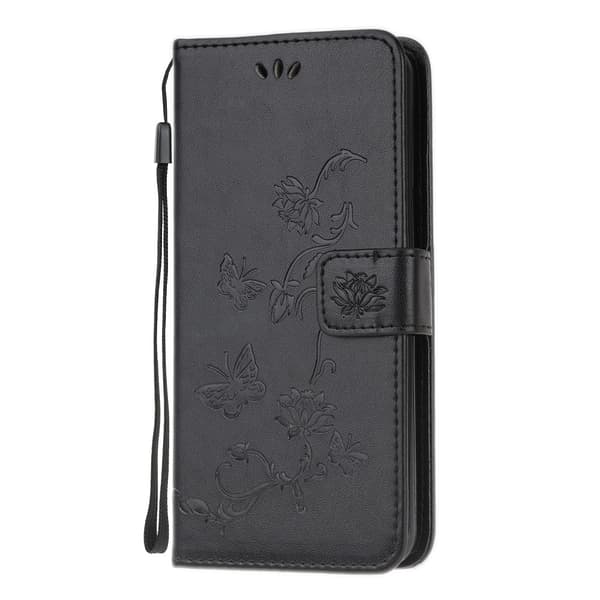 Läderfodral Fjärilar Samsung Galaxy S20 Svart