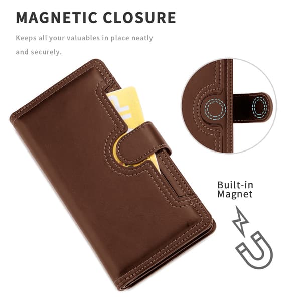 Plånboksfodral Läder Multi-Slot iPhone 12 Mini Brun
