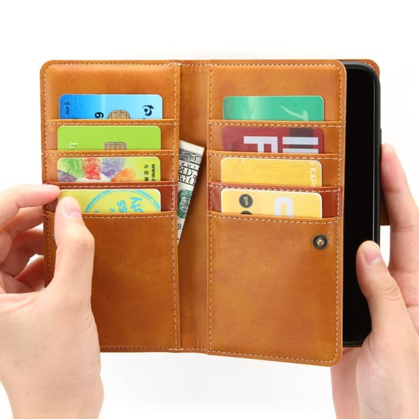 Plånboksfodral Läder Multi-Slot iPhone 11 Pro Brun