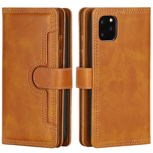 Plånboksfodral Läder Multi-Slot iPhone 11 Pro Brun