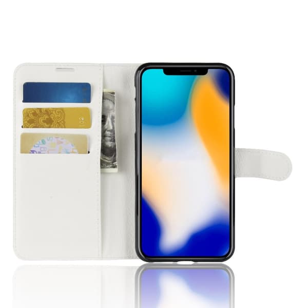 Mobilfodral Läder iPhone XS Max Vit