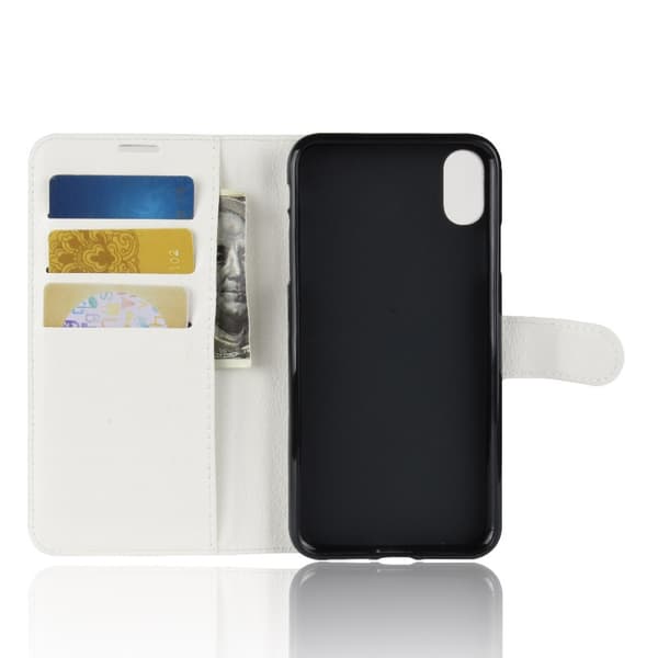 Mobilfodral Läder iPhone XS Max Vit