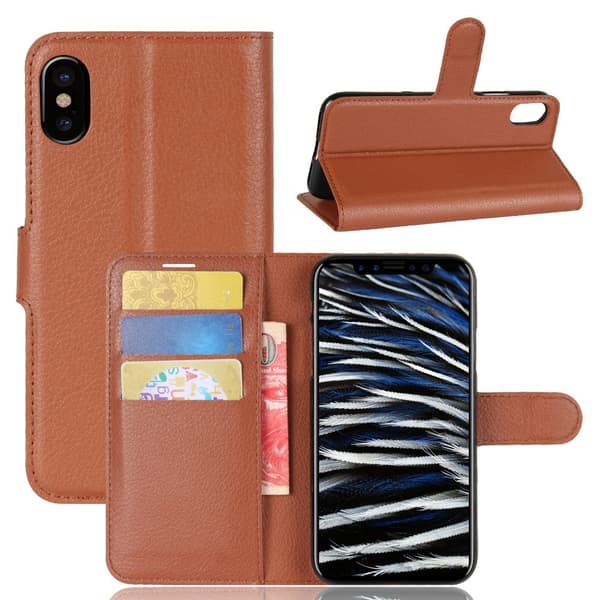 Mobilfodral Läder iPhone X/XS Brun