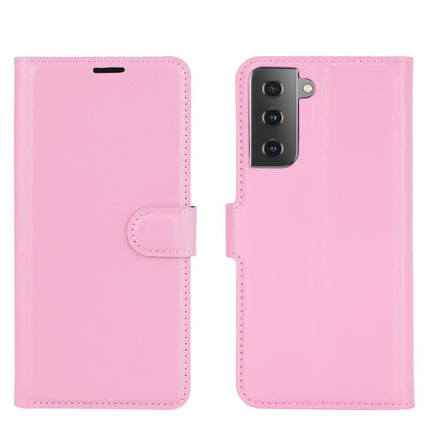 Mobilfodral Läder Samsung Galaxy S21 Rosa