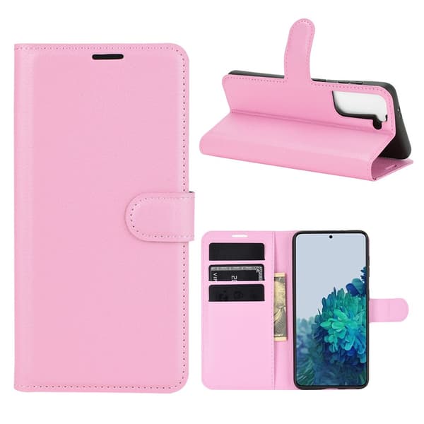Mobilfodral Läder Samsung Galaxy S21 Rosa