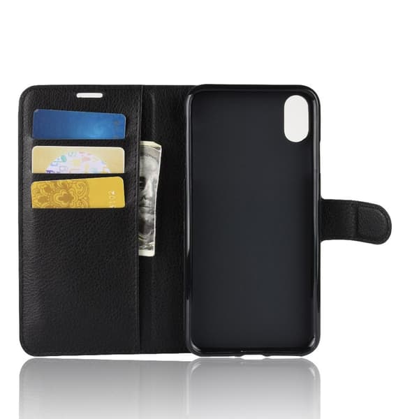 Mobilfodral Läder iPhone XR Svart