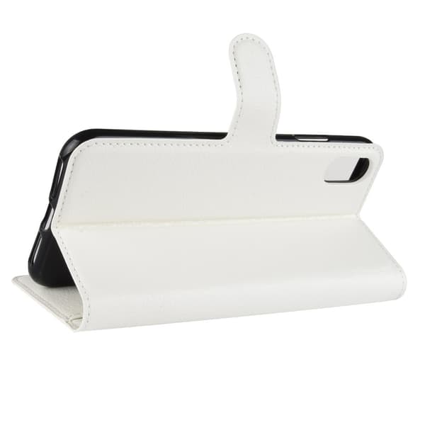 Mobilfodral Läder iPhone XR Vit