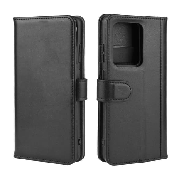 Äkta Läderfodral Samsung Galaxy S20 Ultra Svart